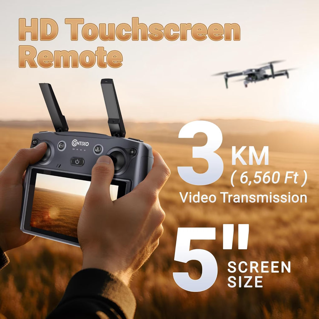 F24 Pro GPS Drones for Adults with Camera, 4K RC Drone with 30-Min Flight and 1600 Ft Range, Foldable, Black
