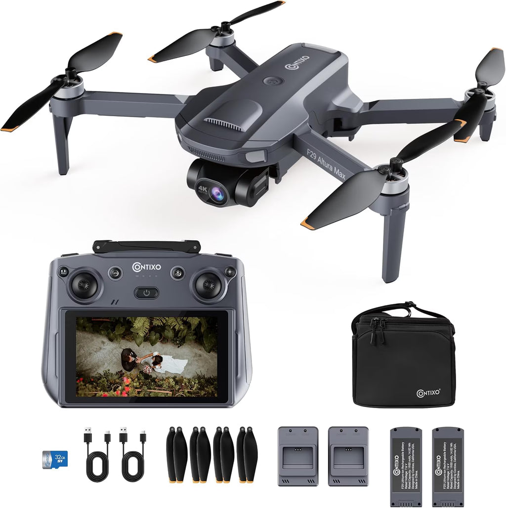F24 Pro GPS Drones for Adults with Camera, 4K RC Drone with 30-Min Flight and 1600 Ft Range, Foldable, Black