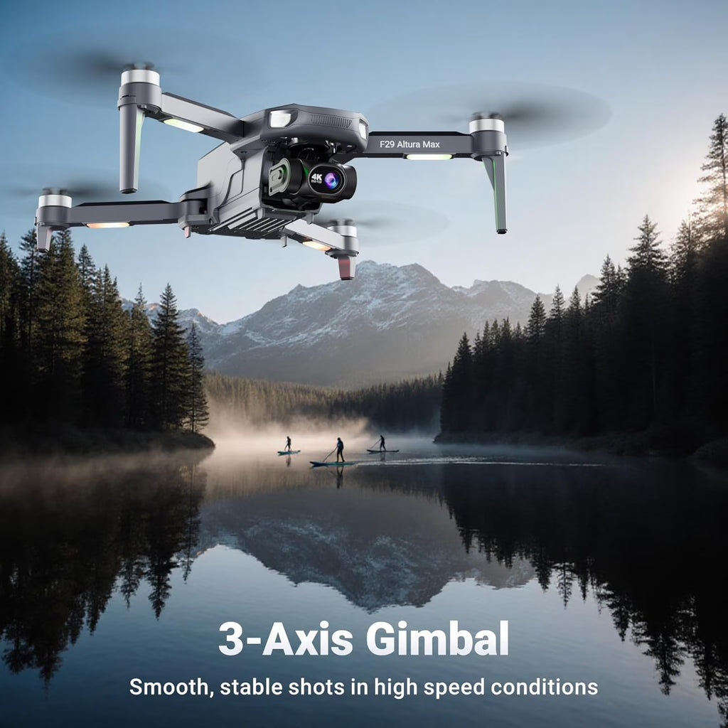 F24 Pro GPS Drones for Adults with Camera, 4K RC Drone with 30-Min Flight and 1600 Ft Range, Foldable, Black